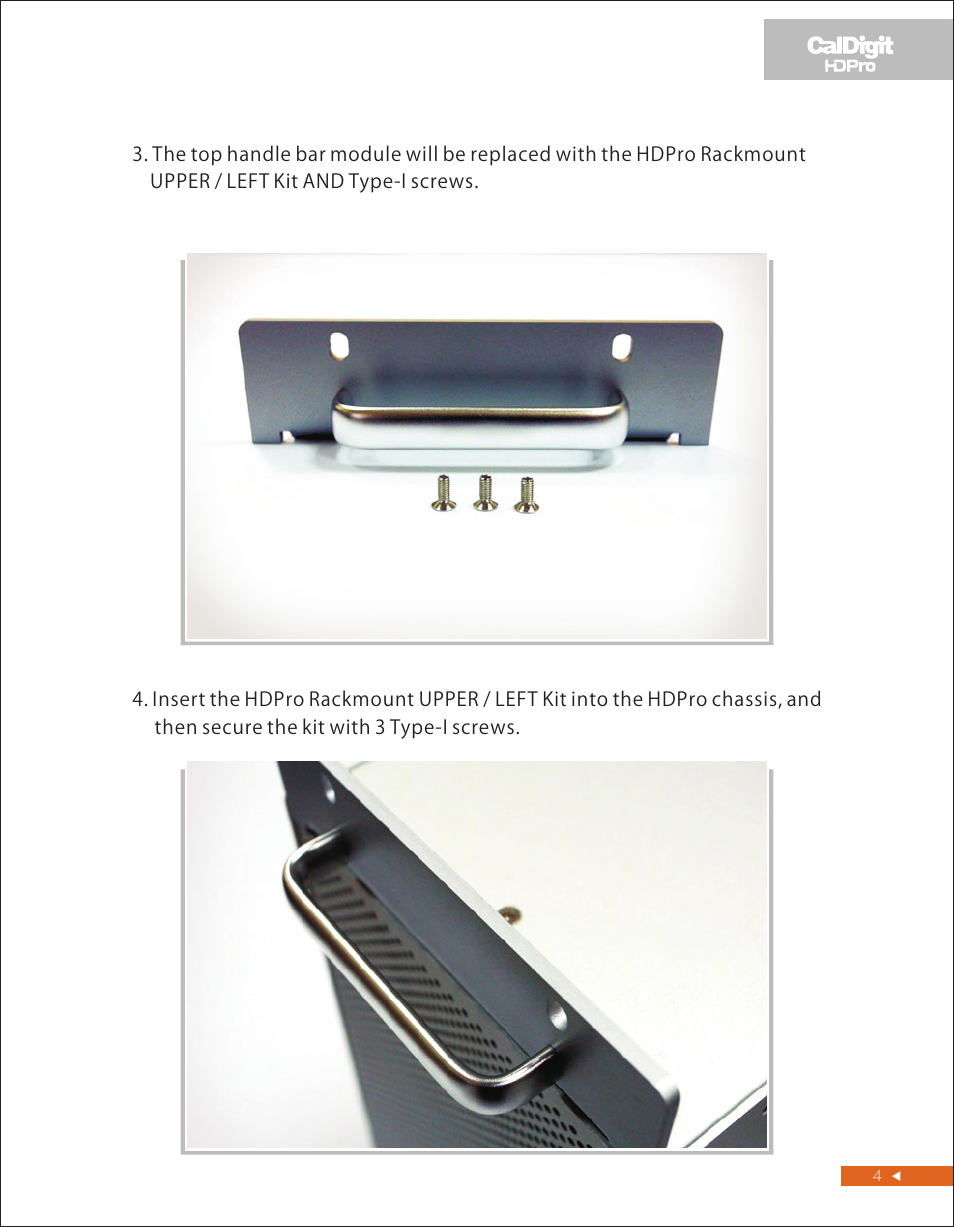 頁面 4 | CalDigit HDPro Rackmount Kit User Manual | Page 4 / 8
