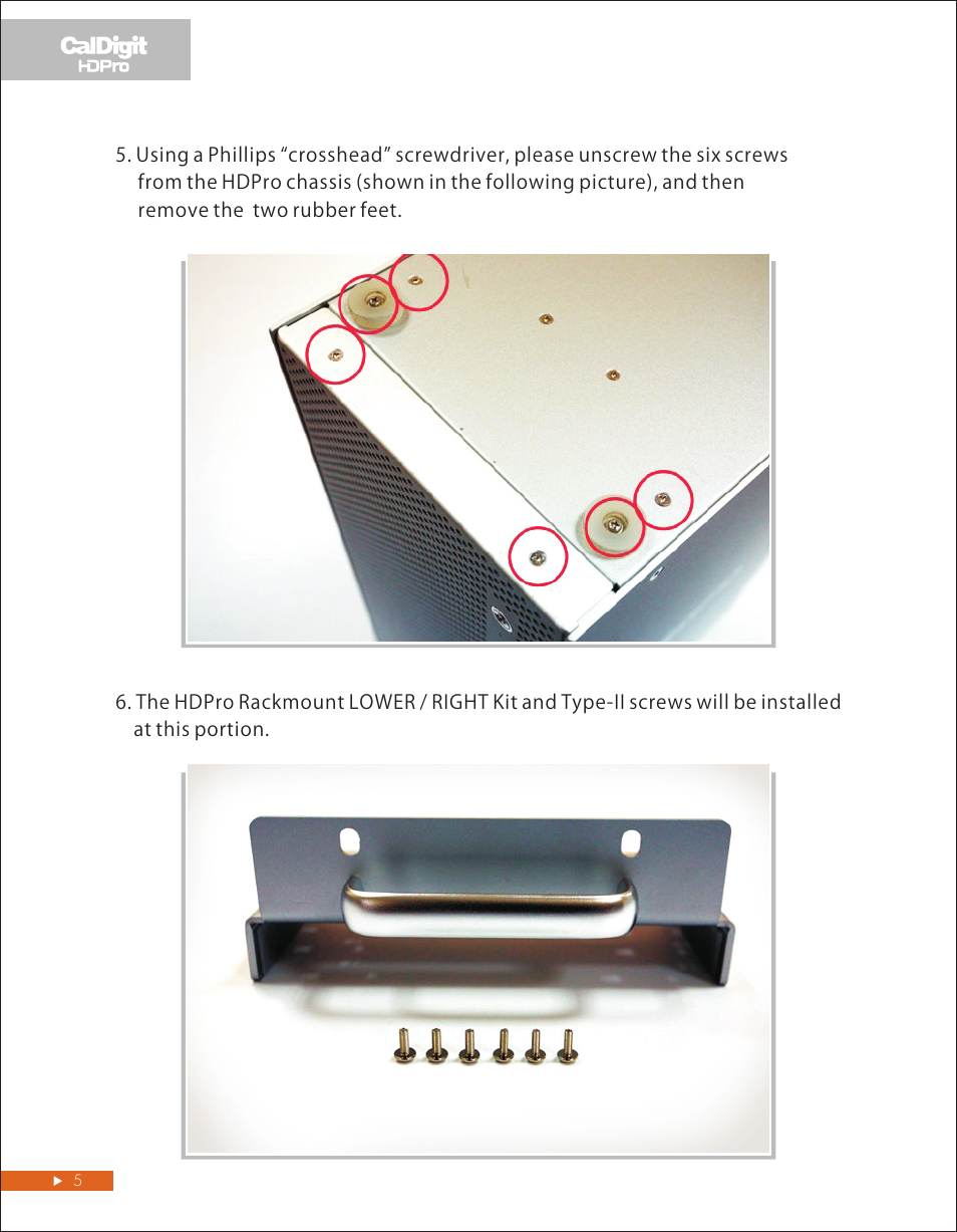 頁面 5 | CalDigit HDPro Rackmount Kit User Manual | Page 5 / 8