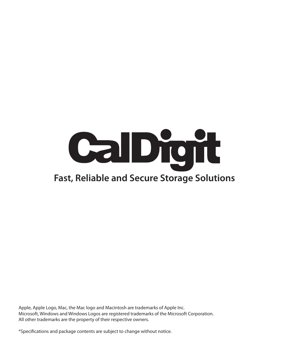 Fast, reliable and secure storage solutions | CalDigit SuperShare User Manual | Page 2 / 13