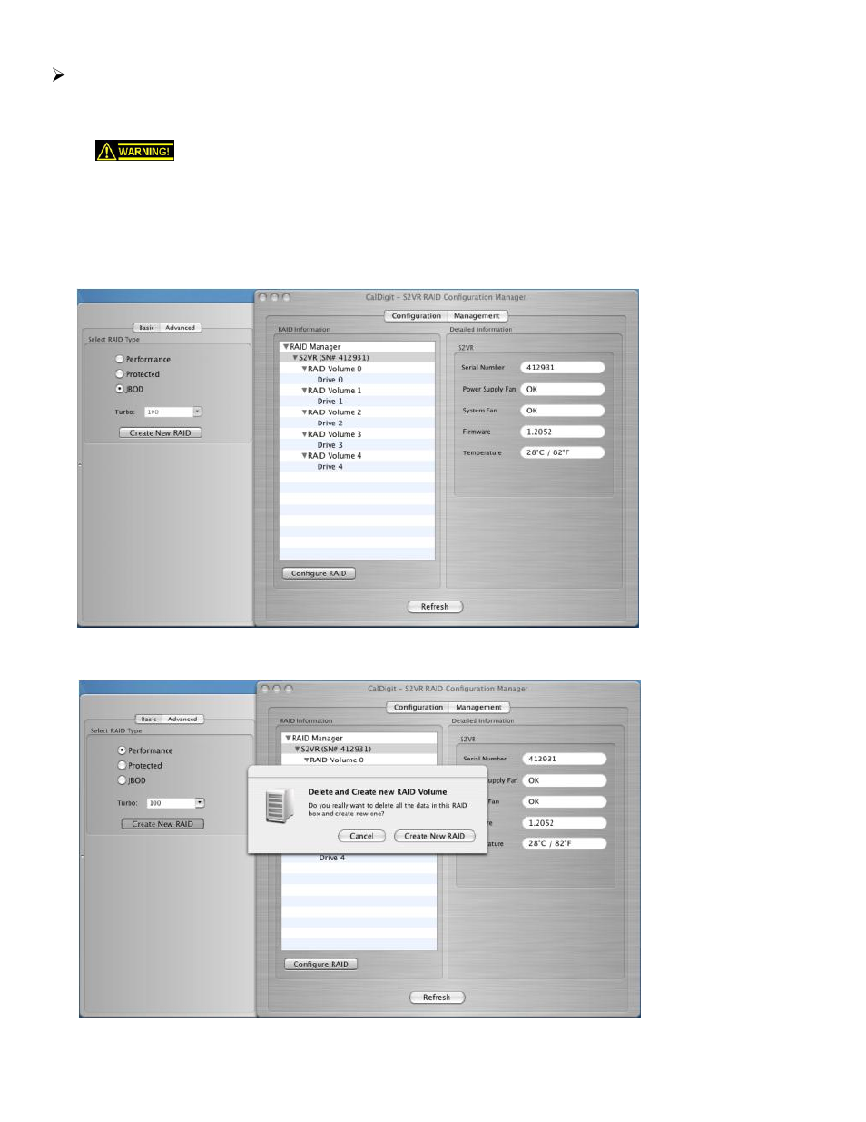 Configure raid level, Basic raid configuration | CalDigit S2VR HD Manual User Manual | Page 12 / 29