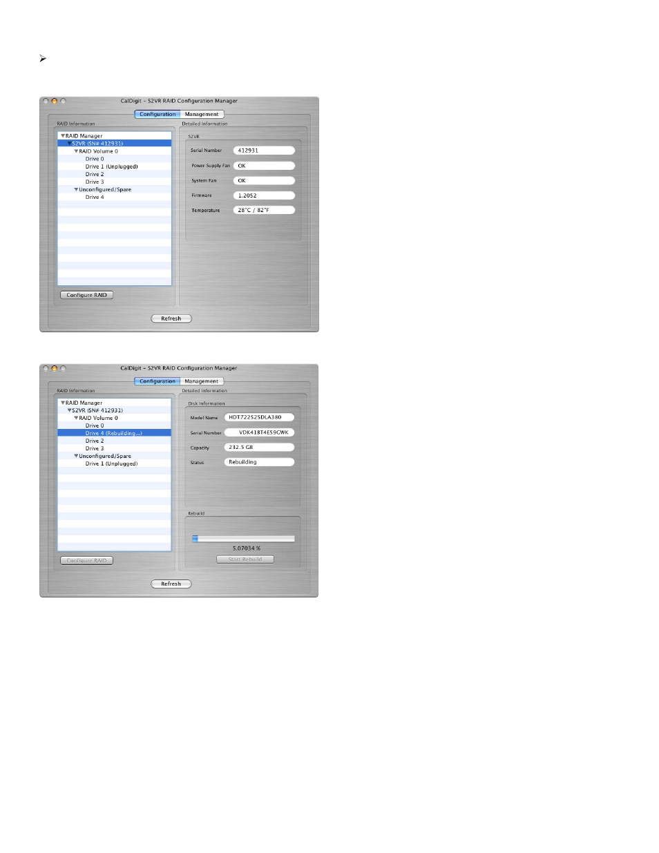 Demonstration of hdd failure | CalDigit S2VR HD Manual User Manual | Page 27 / 29