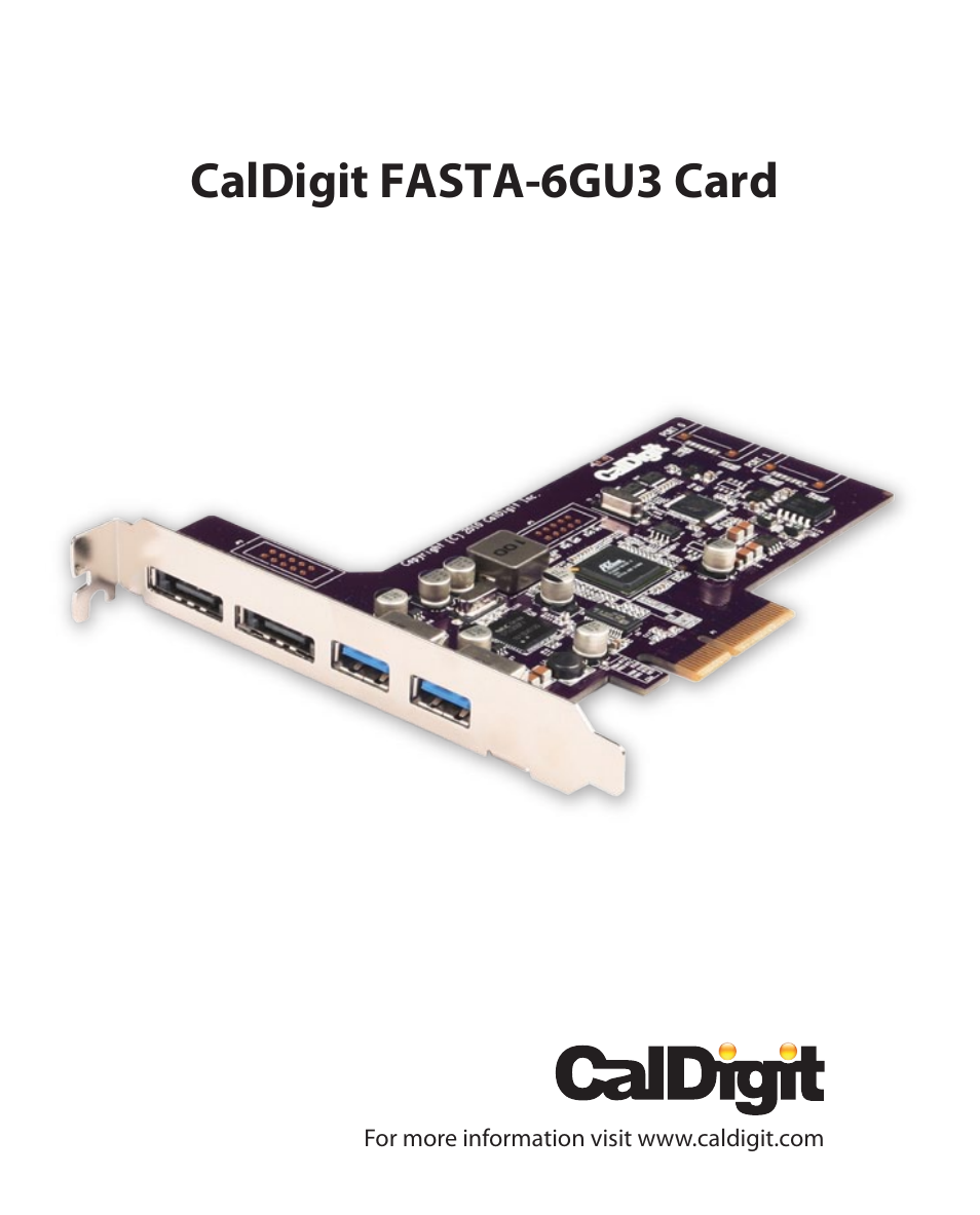 CalDigit FASTA-6GU3 Card User Manual | 15 pages