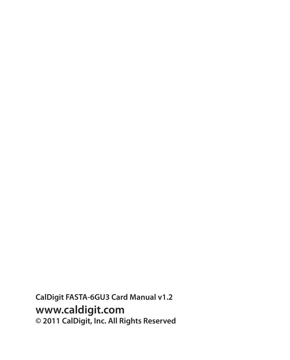 CalDigit FASTA-6GU3 Card User Manual | Page 15 / 15