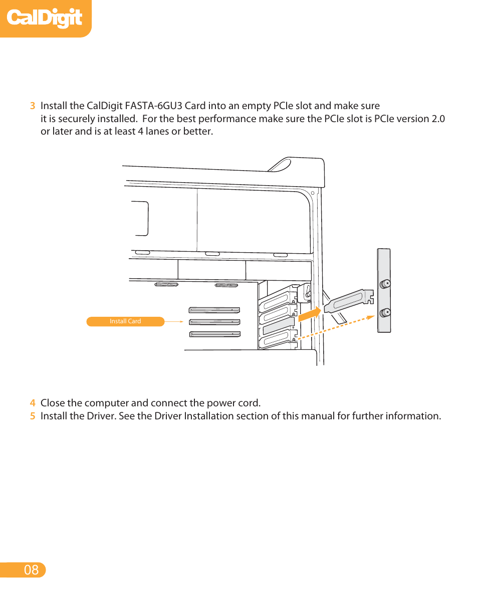 CalDigit FASTA-6GU3 Card User Manual | Page 8 / 15