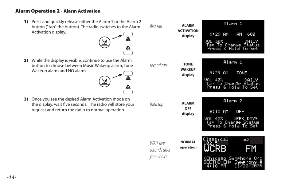 First tap | Cambridge SoundWorks SoundWorks Radio 720 User Manual | Page 16 / 18
