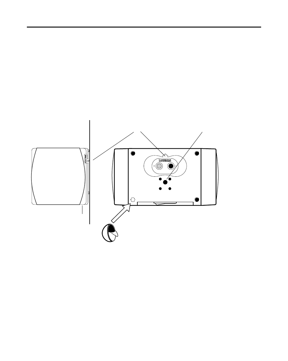 Speaker mounting, Hang the s100 directly on a wall | Cambridge SoundWorks S100 MultiPole Surround Speakers User Manual | Page 5 / 12
