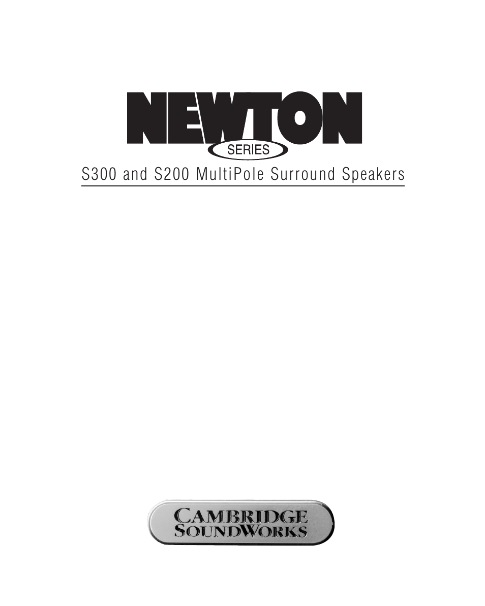 Cambridge SoundWorks S200 MultiPole Surround Speakers User Manual | 12 pages