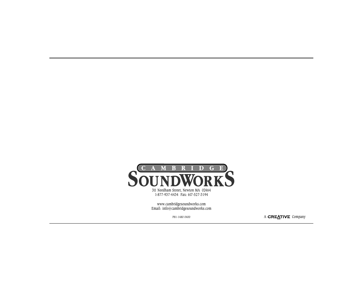 Cambridge SoundWorks Ambiance 82 2-Way In-Ceiling Speaker Systems User Manual | Page 9 / 9
