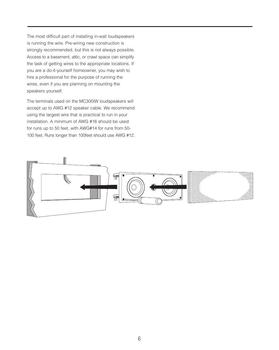 Wiring | Cambridge SoundWorks MC300IW In-Wall LCR Loudspeaker User Manual | Page 6 / 12