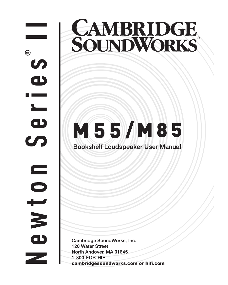 Cambridge SoundWorks M86 Bookshelf Loudspeaker User Manual | 12 pages