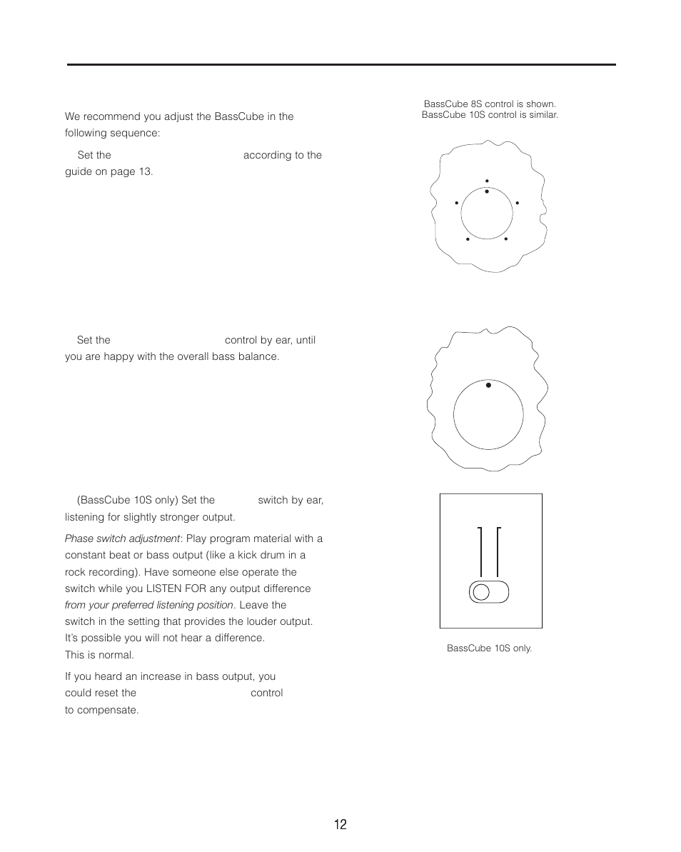 Cambridge SoundWorks BassCube 10S Powered Subwoofers User Manual | Page 12 / 16