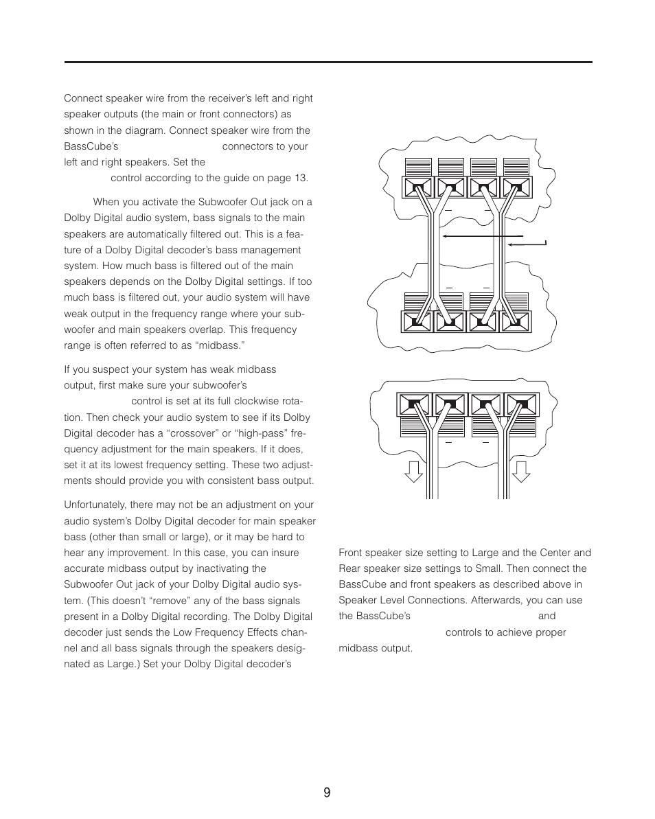 Cambridge SoundWorks BassCube 10S Powered Subwoofers User Manual | Page 9 / 16
