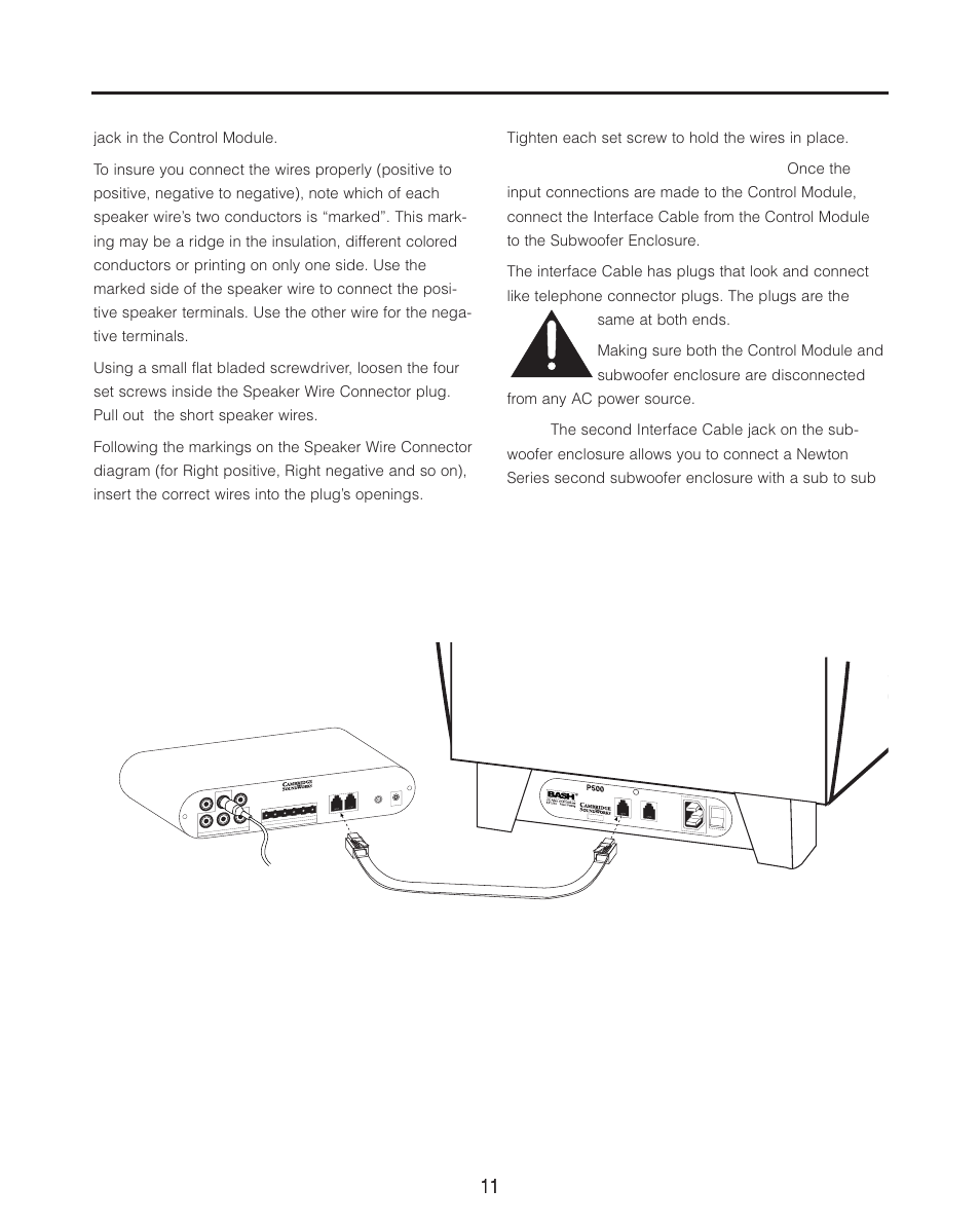 Cambridge SoundWorks P500 Subwoofer User Manual | Page 11 / 16