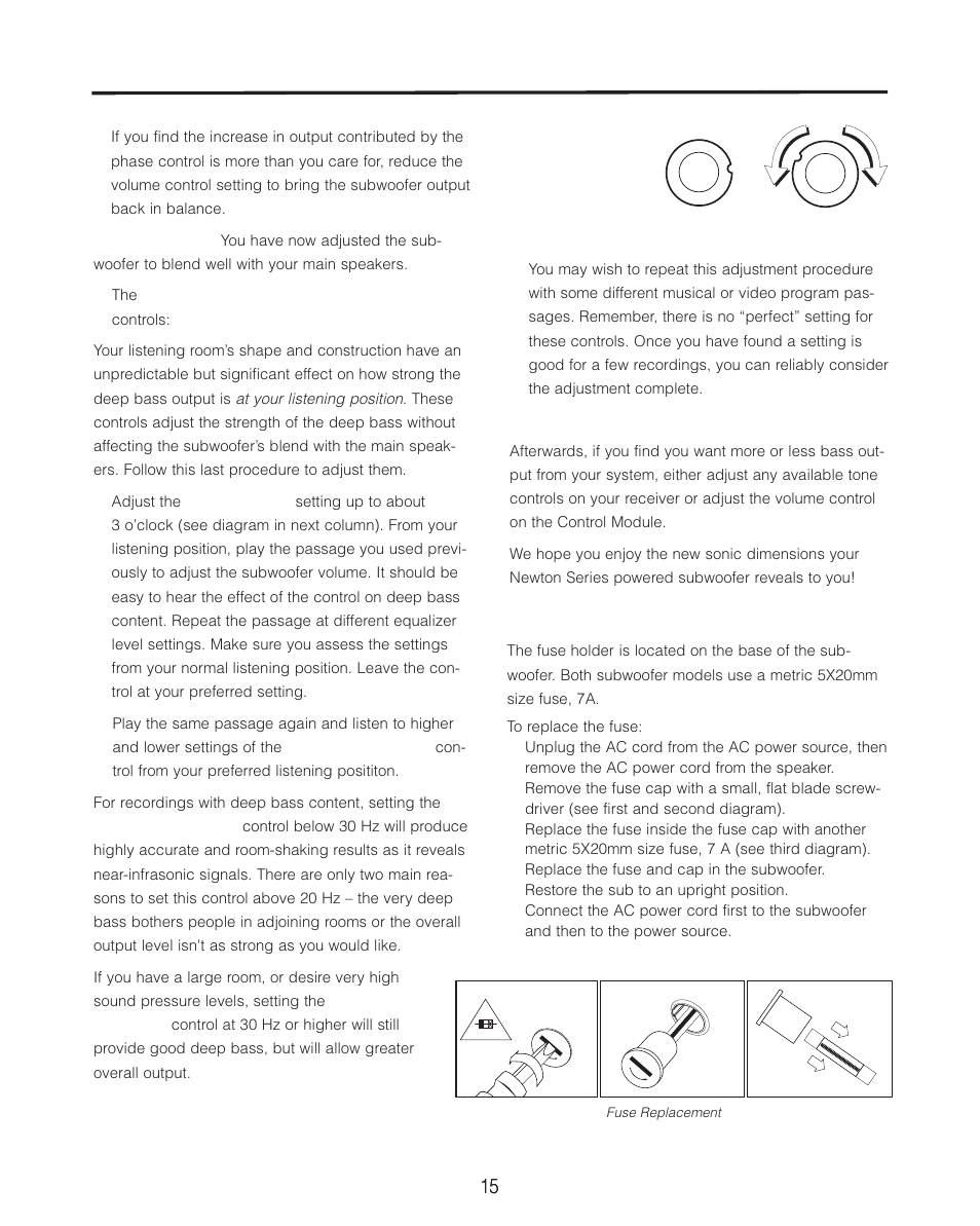 Cambridge SoundWorks P500 Subwoofer User Manual | Page 15 / 16