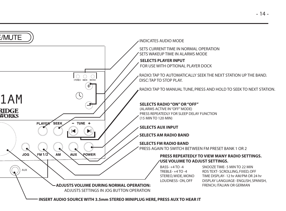 11am | Cambridge SoundWorks Soundworks Radio 735 User Manual | Page 17 / 32