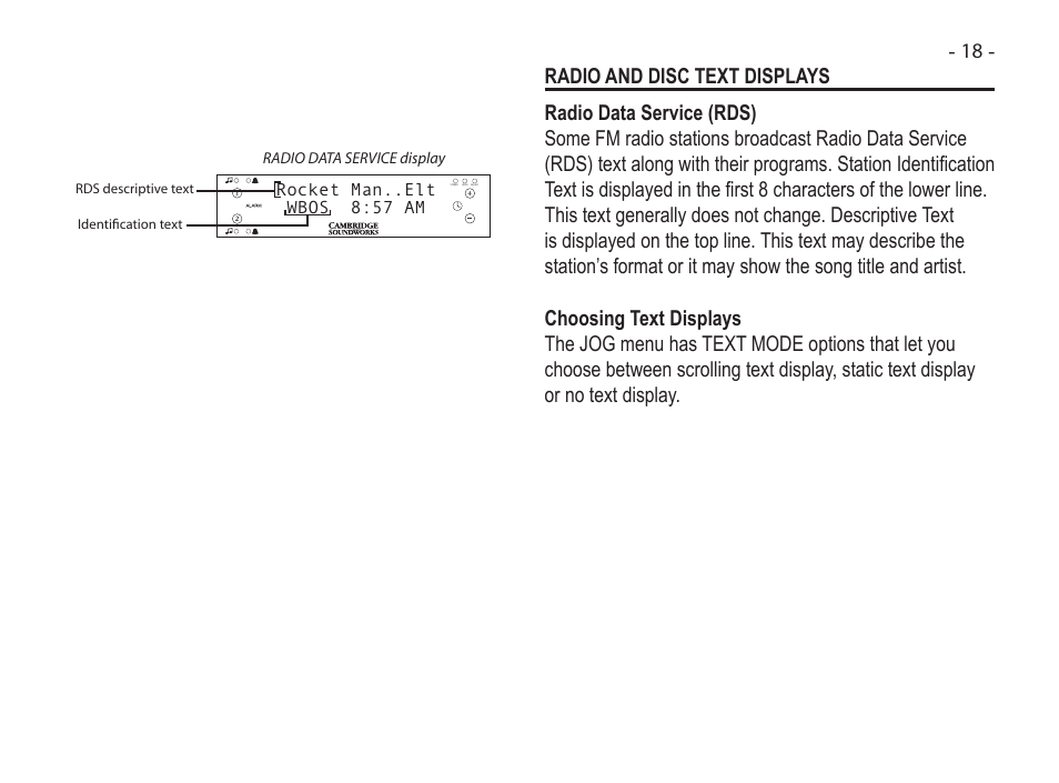 Cambridge SoundWorks Soundworks Radio 735 User Manual | Page 21 / 32