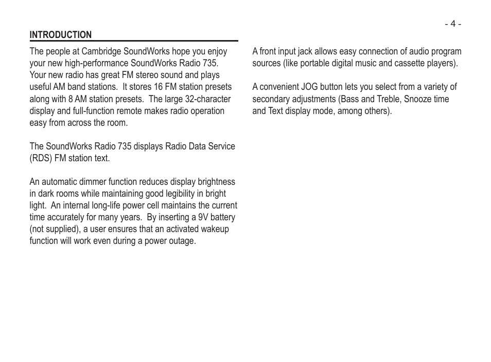 Cambridge SoundWorks Soundworks Radio 735 User Manual | Page 7 / 32