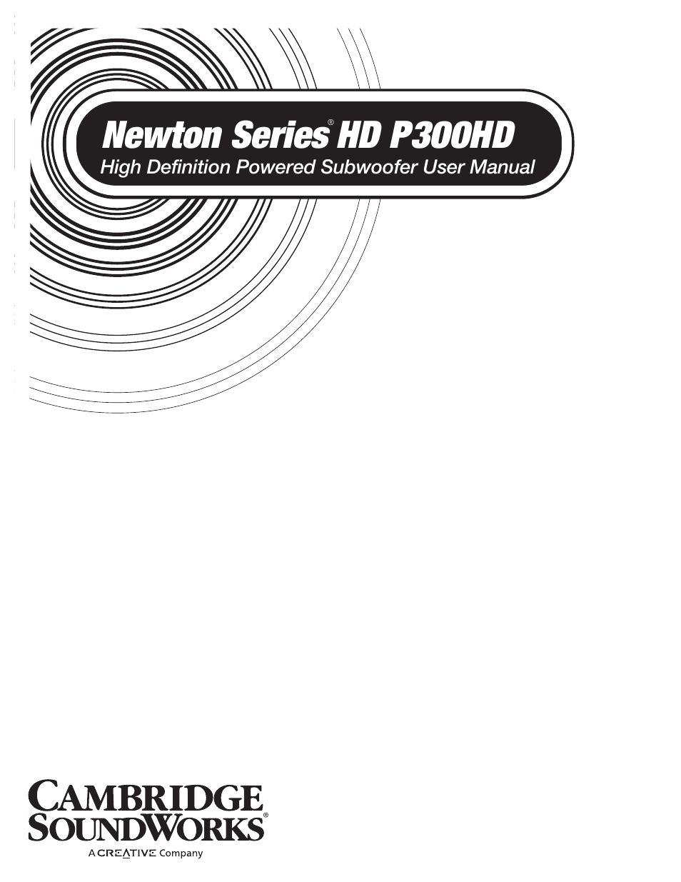 Cambridge SoundWorks HD P300HD High Definition Powered Subwoofer User Manual | 12 pages
