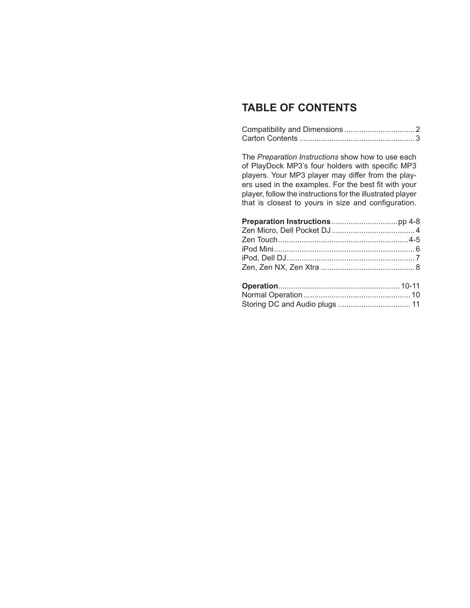 Cambridge SoundWorks PlayDock MP3 User Manual | Page 3 / 16