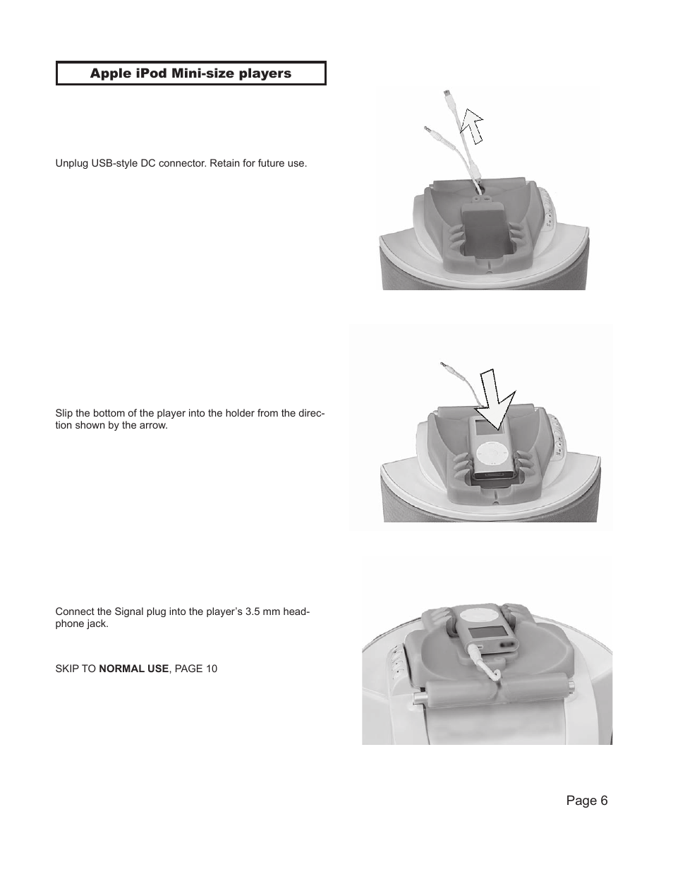 Cambridge SoundWorks PlayDock MP3 User Manual | Page 8 / 16