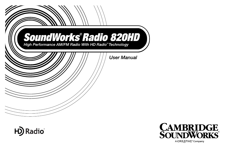 Cambridge SoundWorks SoundWorks Radio 820HD User Manual | 20 pages