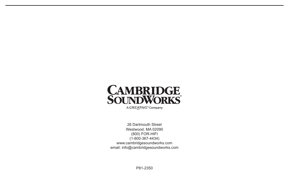 Cambridge SoundWorks Ambiance 602 6.5 2-Way In-Ceiling Stereo Loudspeaker User Manual | Page 12 / 12