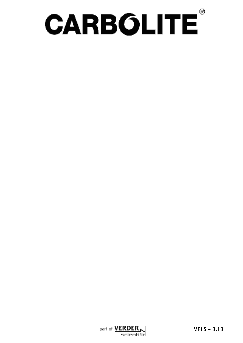Carbolite Peak Series User Manual | 16 pages