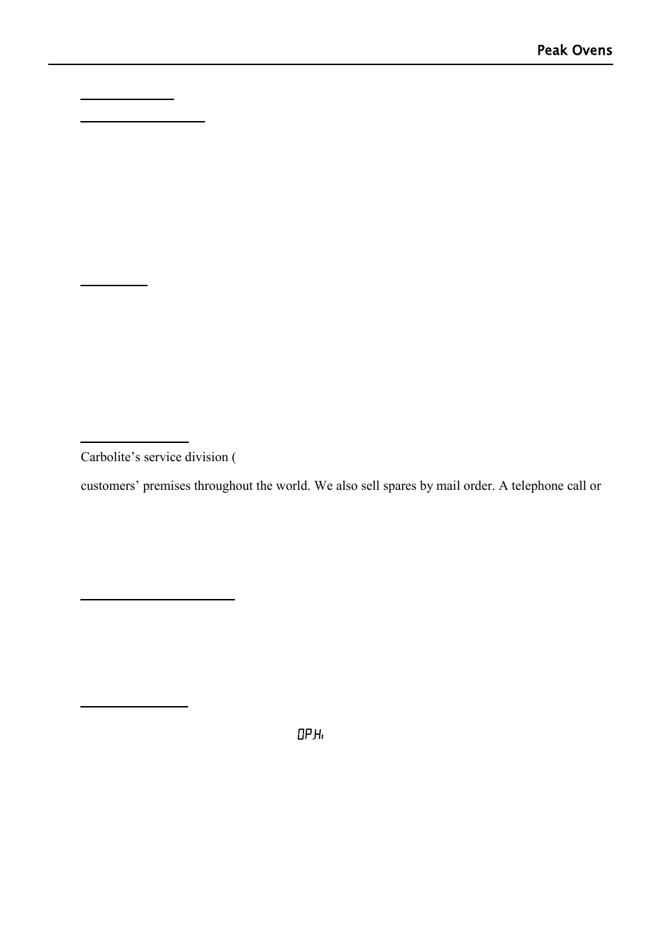Maintenance | Carbolite Peak Series User Manual | Page 7 / 16