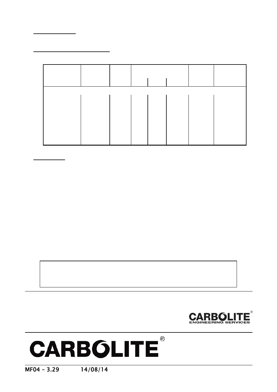 Specifications | Carbolite GPC Series User Manual | Page 16 / 16