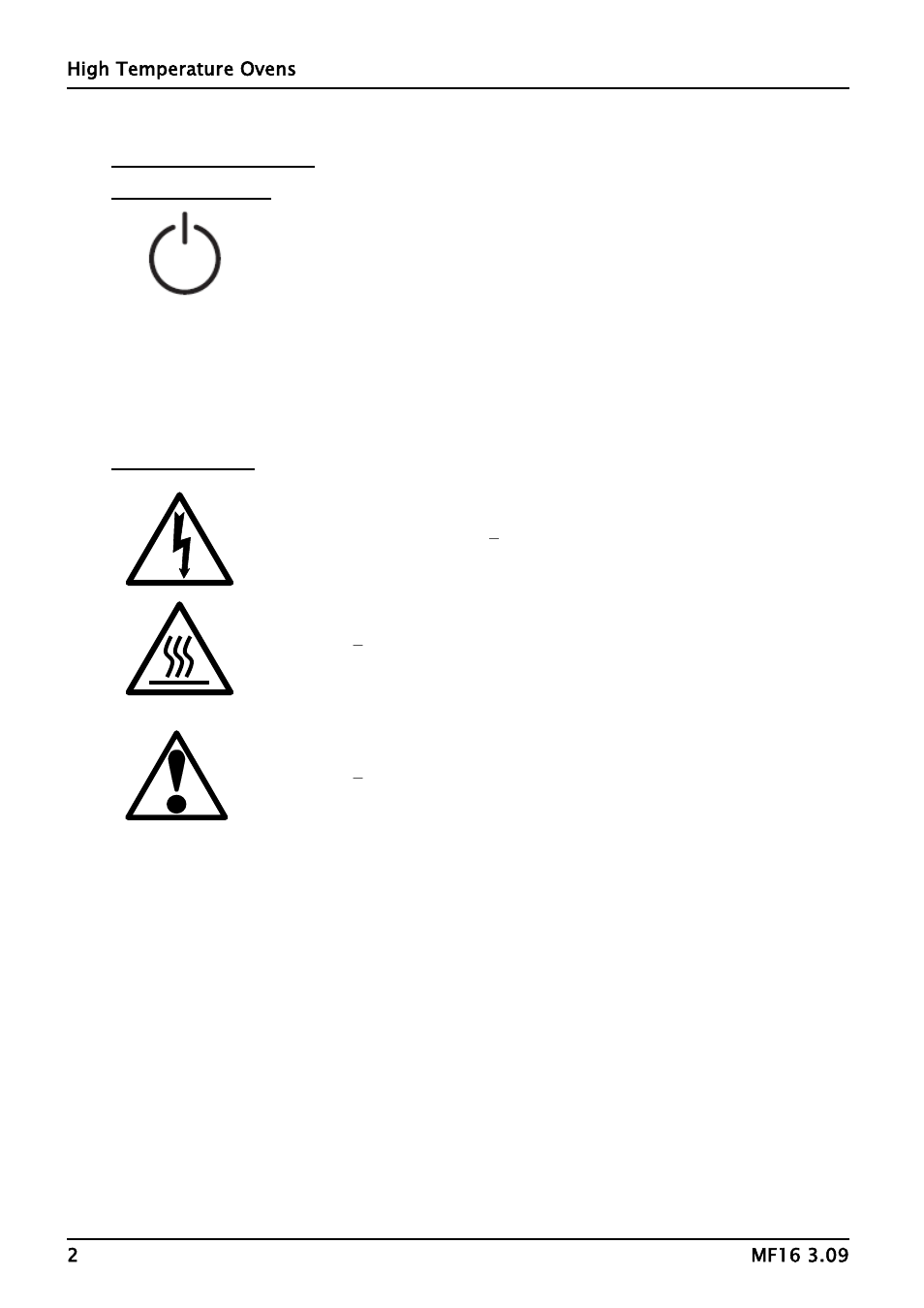 Symbols & warnings, Installation | Carbolite HTMA Series User Manual | Page 2 / 16