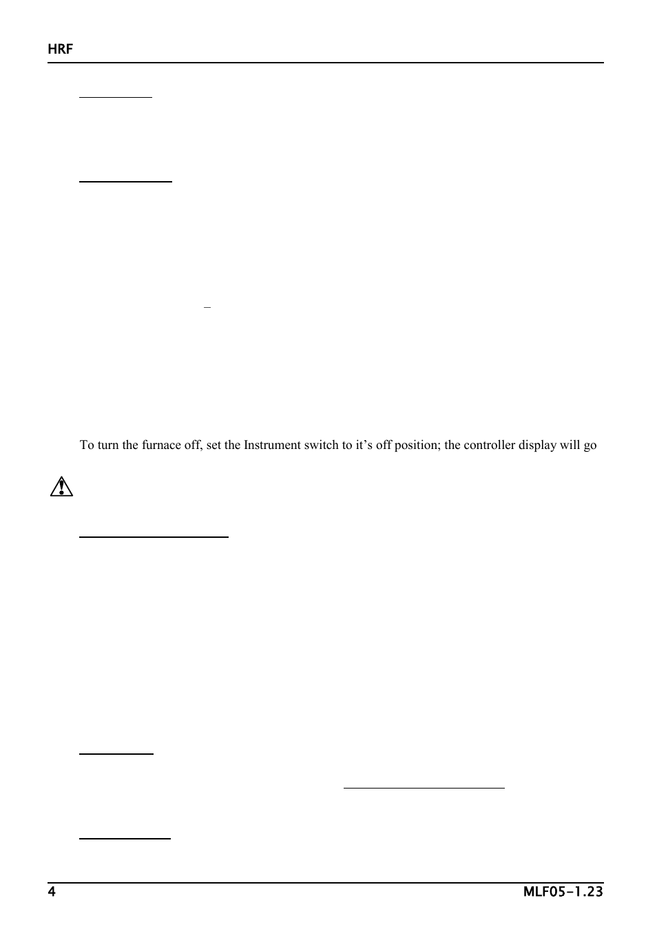 Operation | Carbolite HRF 7/45 User Manual | Page 4 / 12