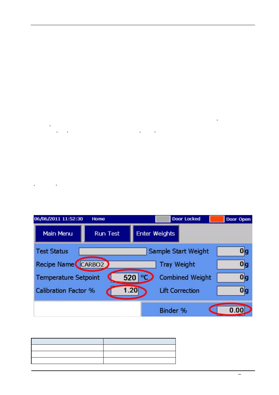 7 running a test, 1 setup, 2 selecting a recipe | Carbolite ABA 7/35B User Manual | Page 22 / 72