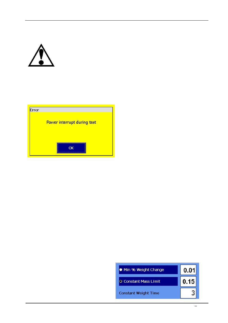 5 power failure during test, 6 end of test trigger | Carbolite ABA 7/35B User Manual | Page 25 / 72