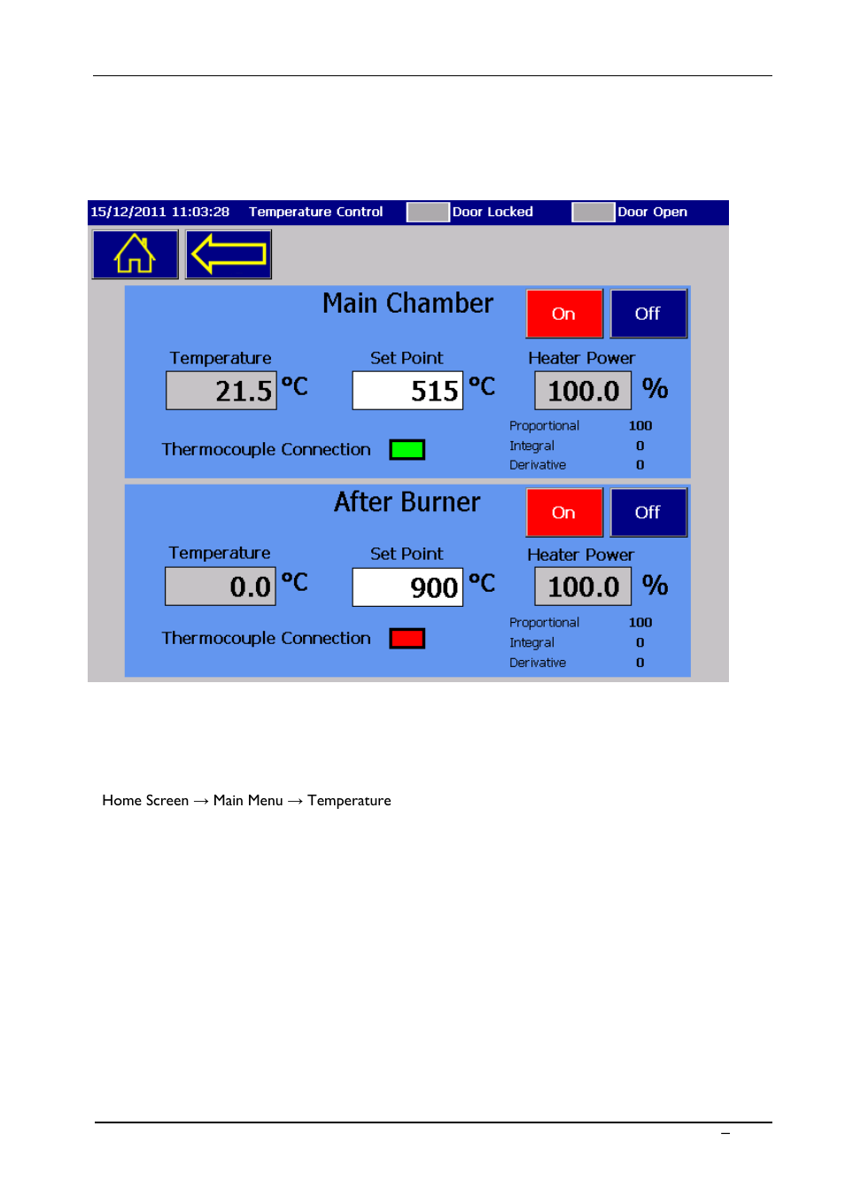 10 temperature control, 1 main chamber & after burner | Carbolite ABA 7/35B User Manual | Page 35 / 72