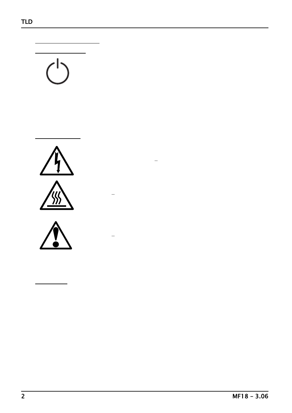 Symbols & warnings | Carbolite TLD Series User Manual | Page 2 / 12