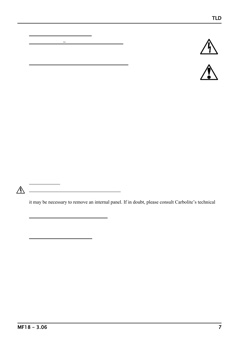 Repairs & replacements | Carbolite TLD Series User Manual | Page 7 / 12