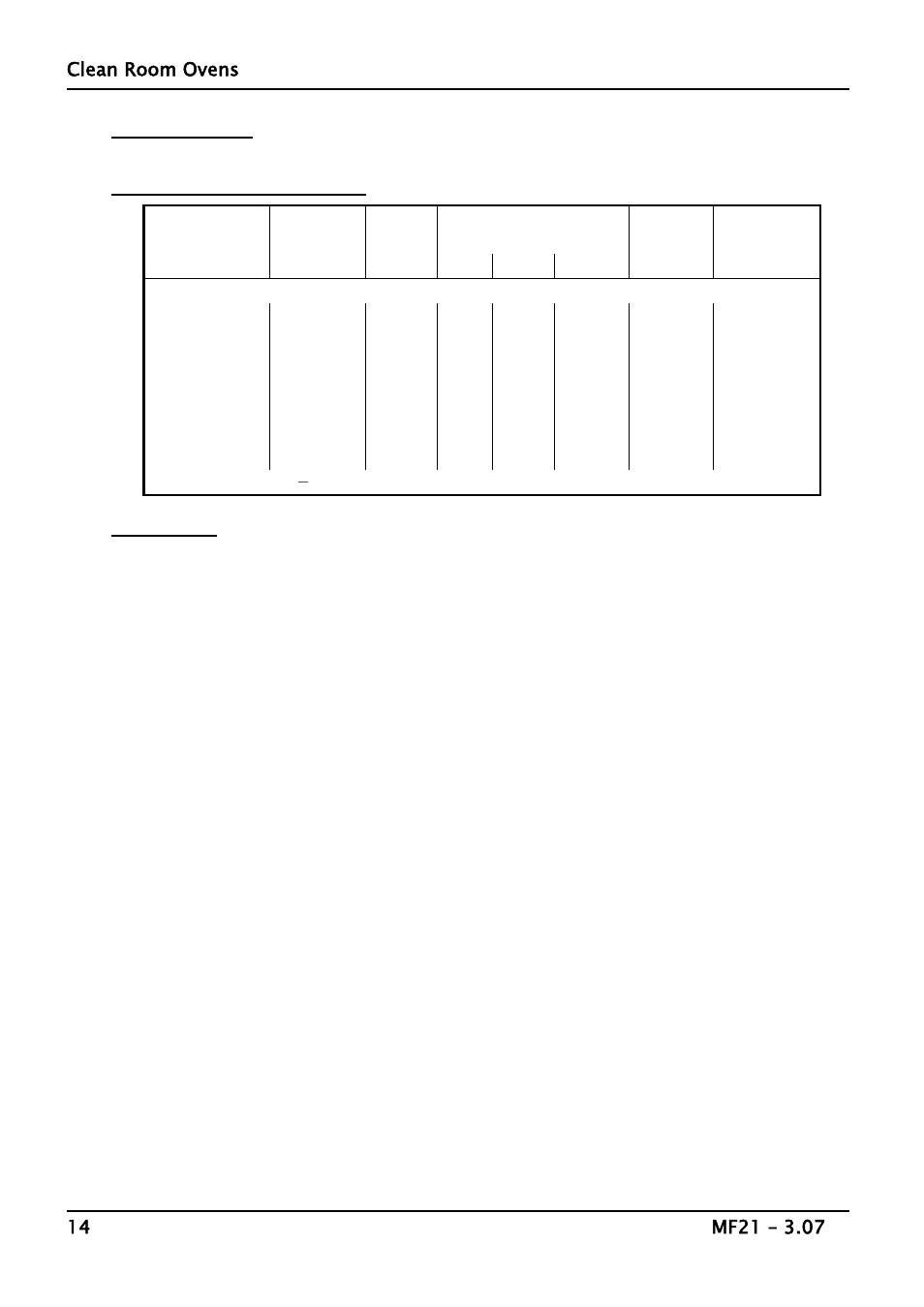 Specifications | Carbolite CR Series User Manual | Page 14 / 16