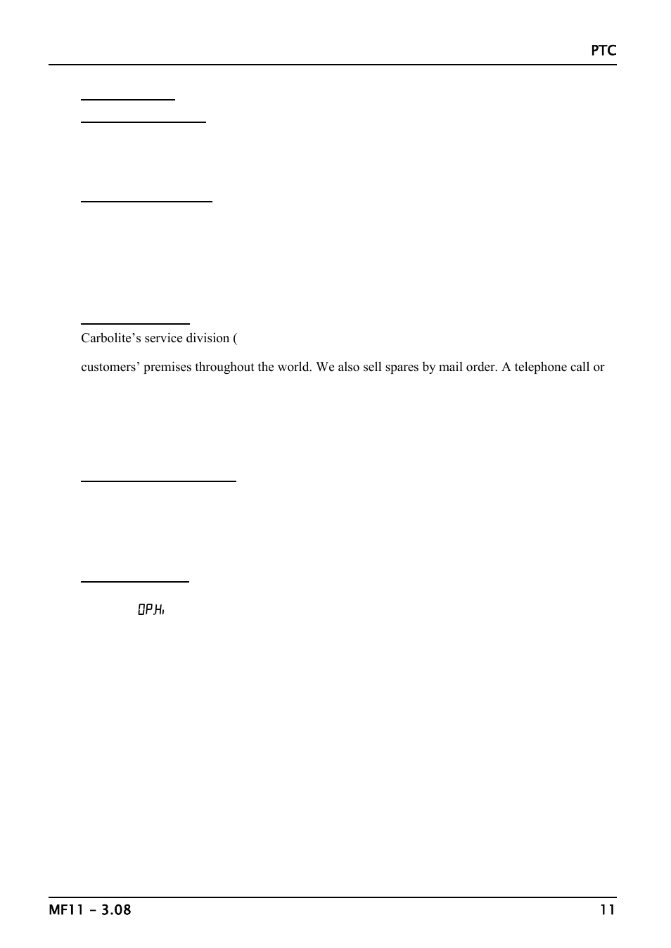 Maintenance | Carbolite PTC 12/20/150 User Manual | Page 11 / 16