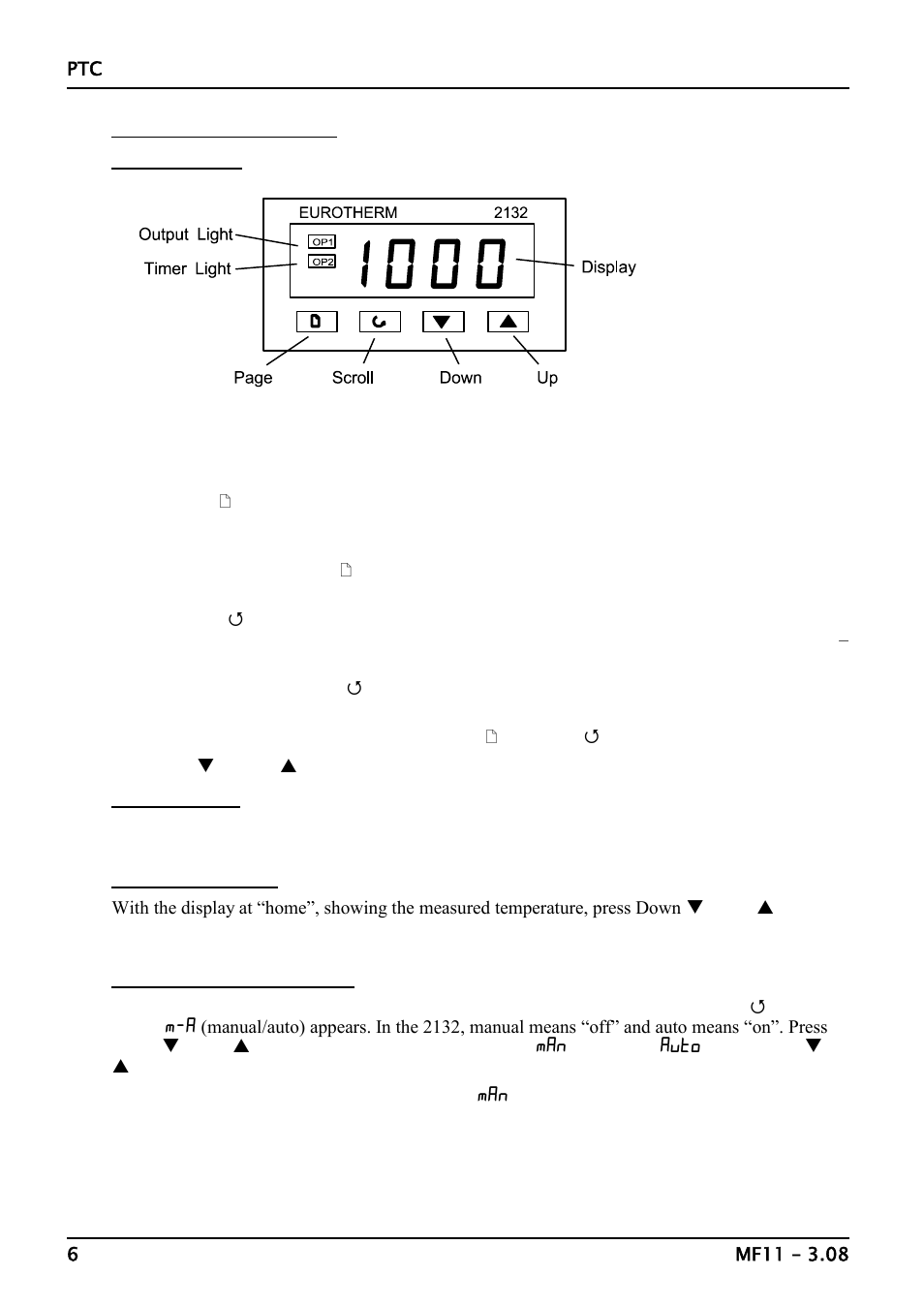 Controller operation | Carbolite PTC 12/20/150 User Manual | Page 6 / 16