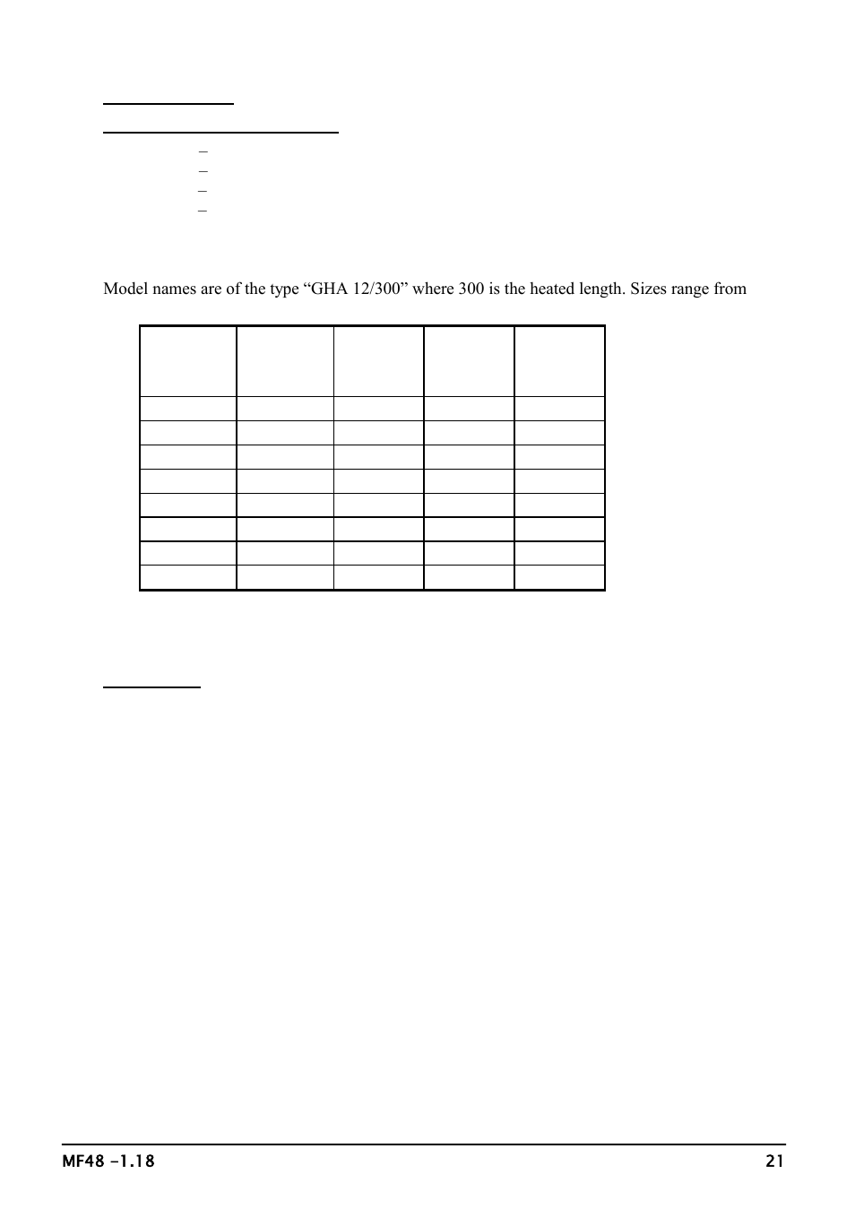 Specifications | Carbolite GVC Series User Manual | Page 21 / 24