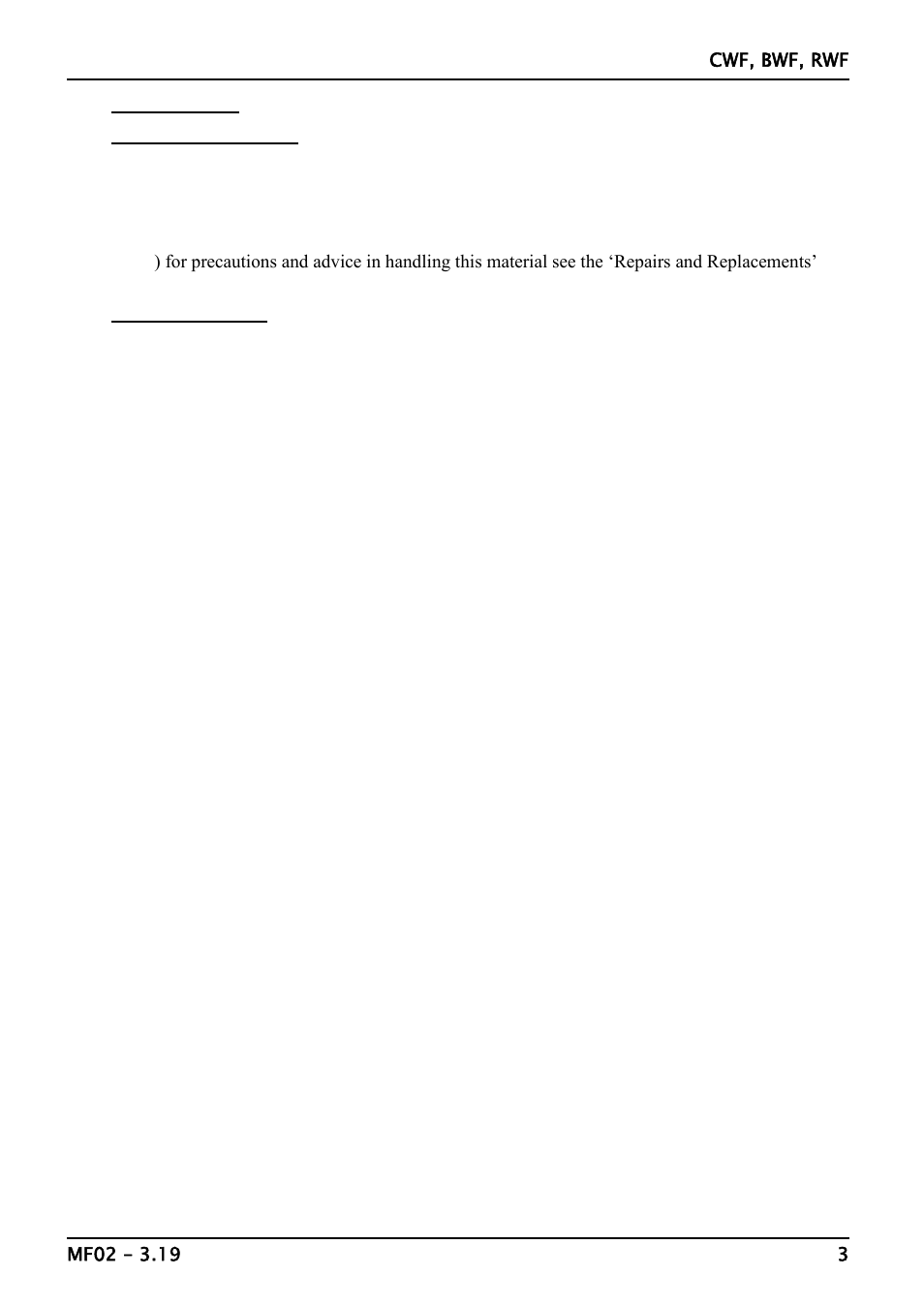 Installation | Carbolite RWF Series User Manual | Page 3 / 16