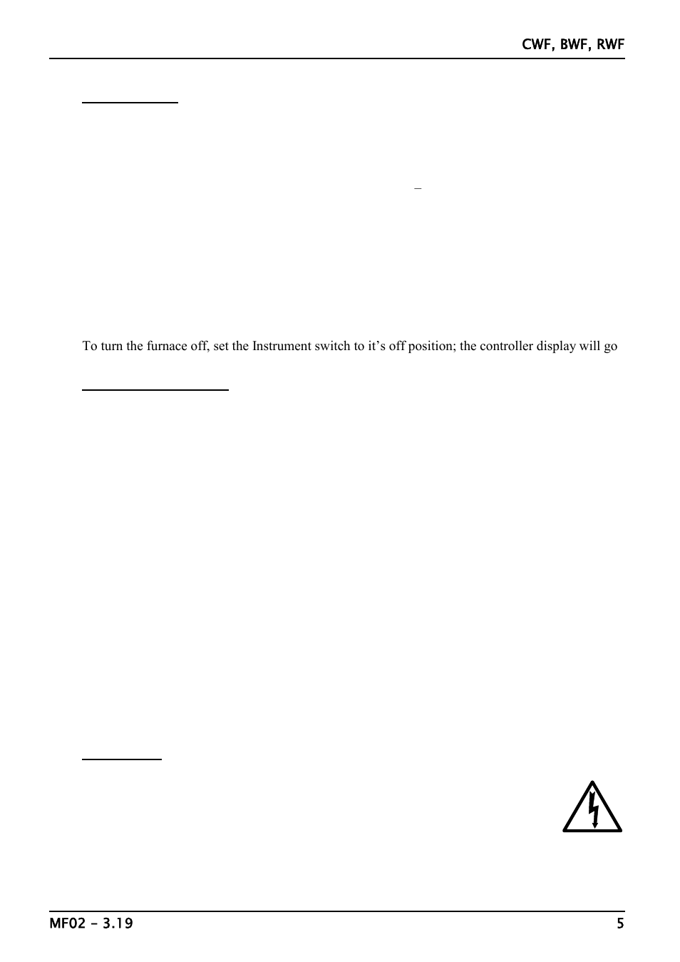 Carbolite RWF Series User Manual | Page 5 / 16