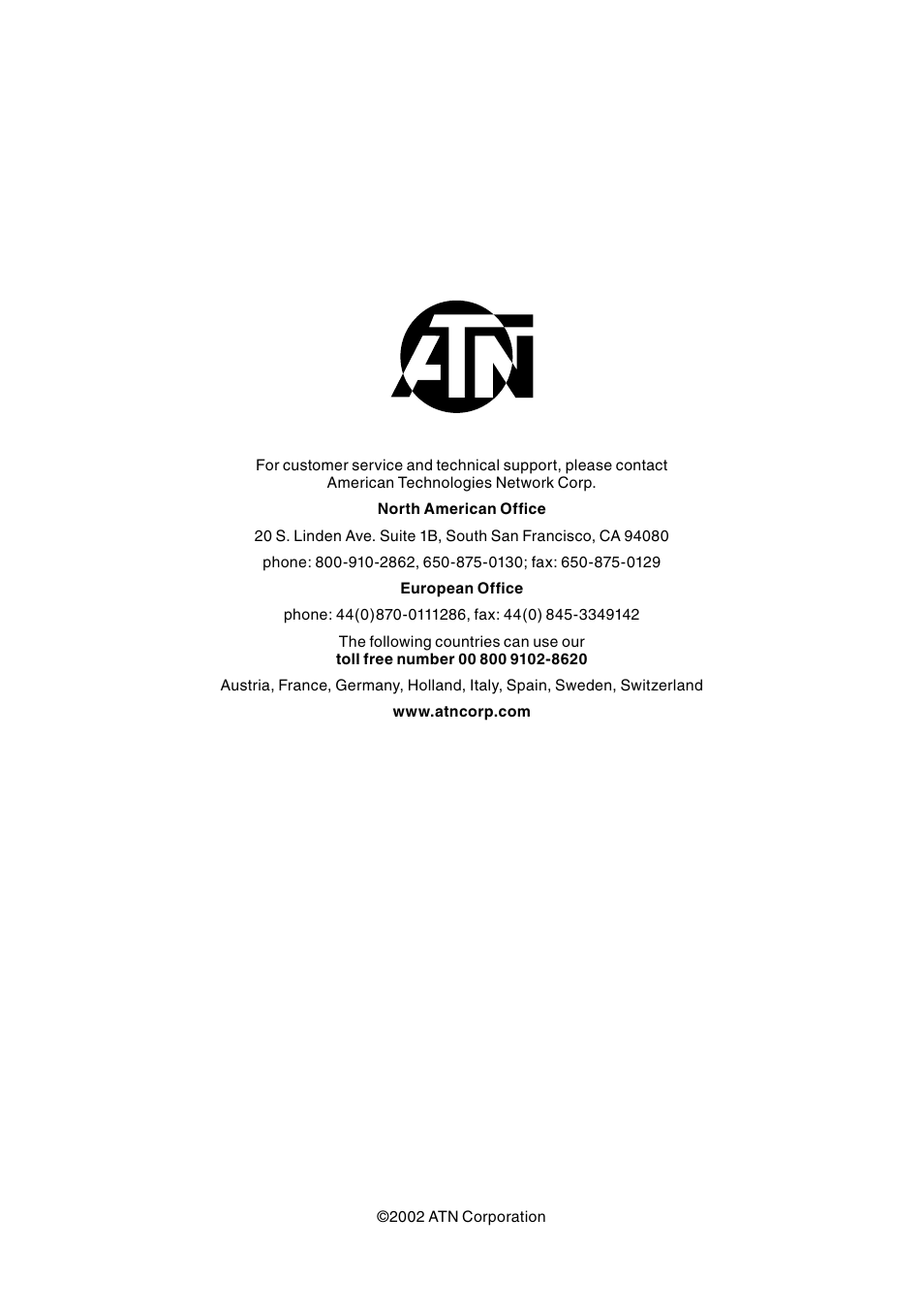 ATN MK 6600 User Manual | Page 12 / 12