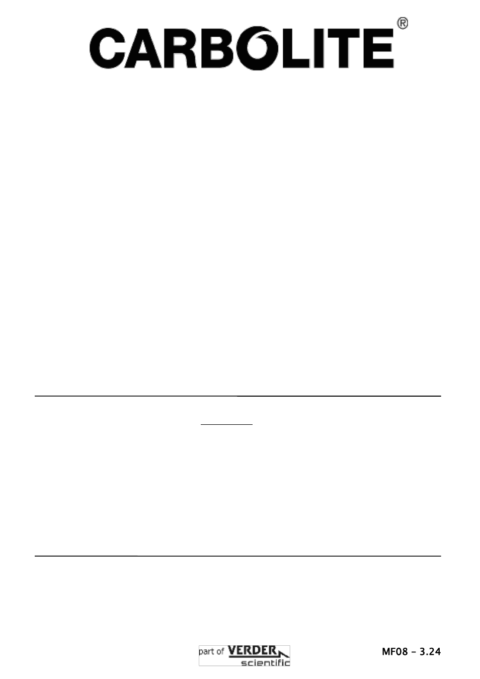 Carbolite TZF Series User Manual | 20 pages
