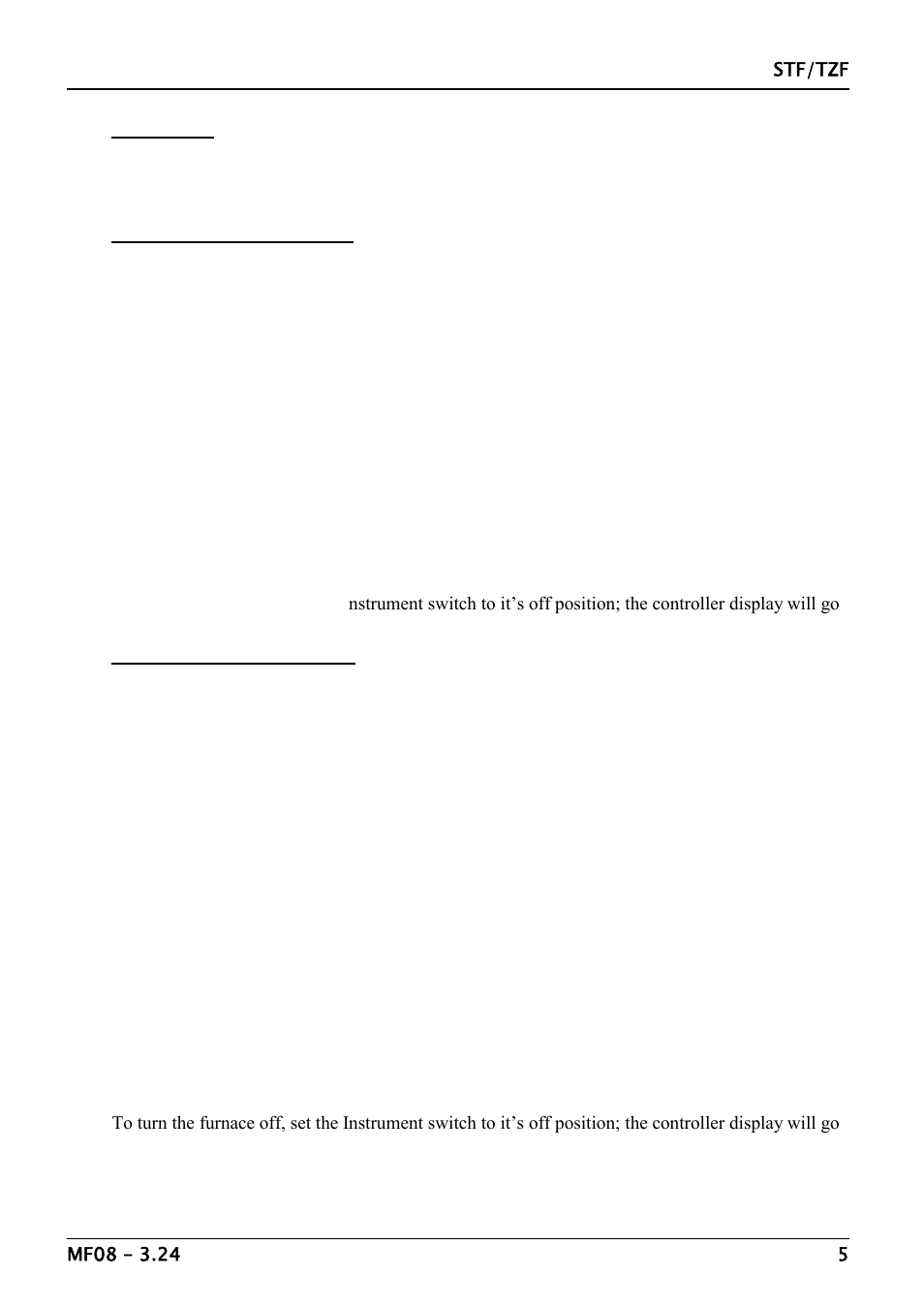 Operation | Carbolite TZF Series User Manual | Page 5 / 20