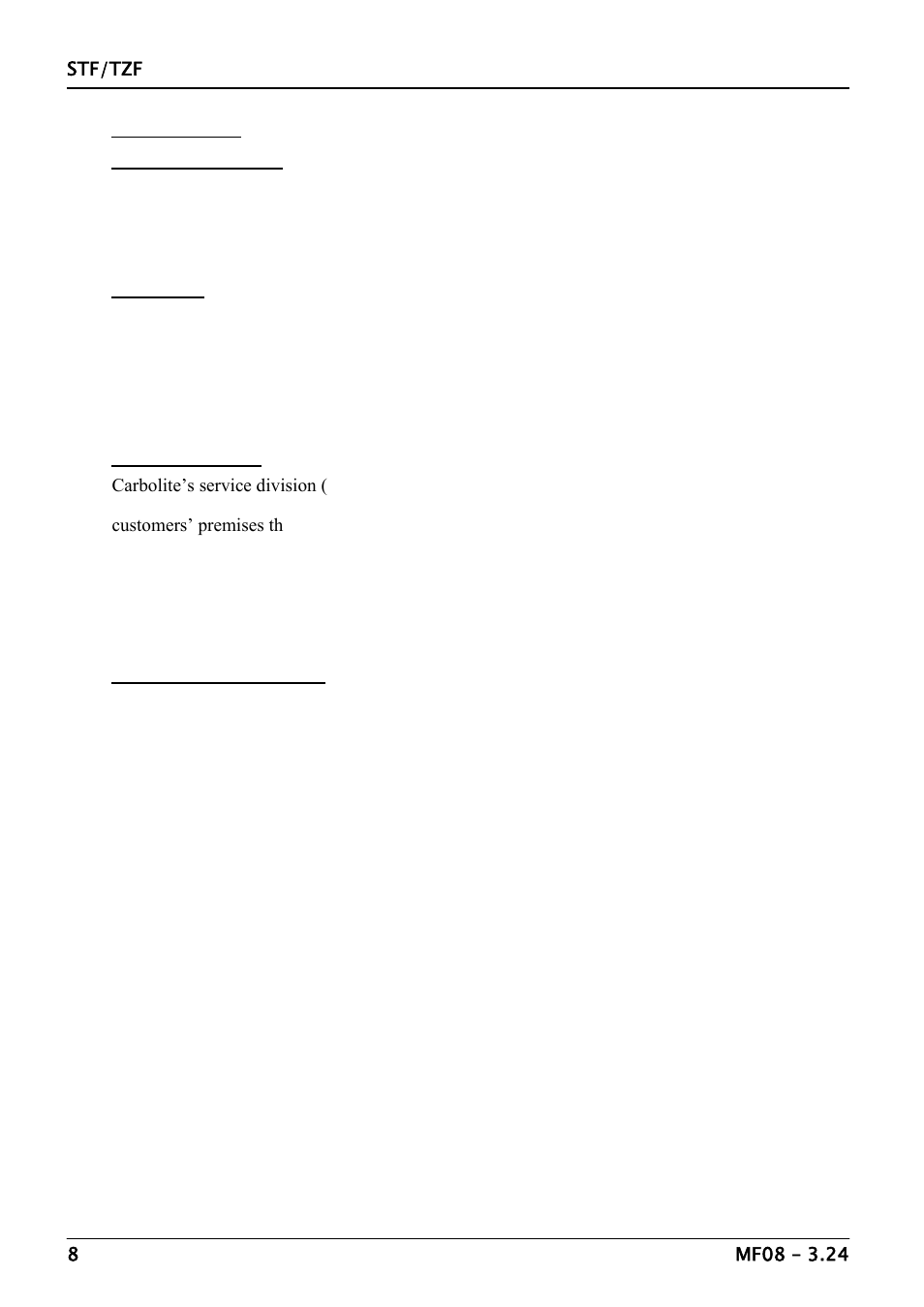 Maintenance | Carbolite TZF Series User Manual | Page 8 / 20