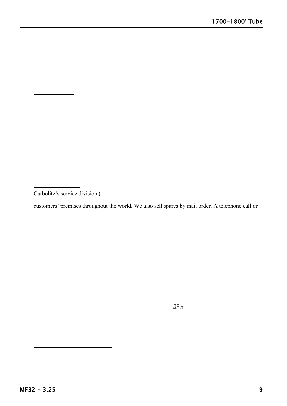 Maintenance | Carbolite TZF Series User Manual | Page 9 / 16