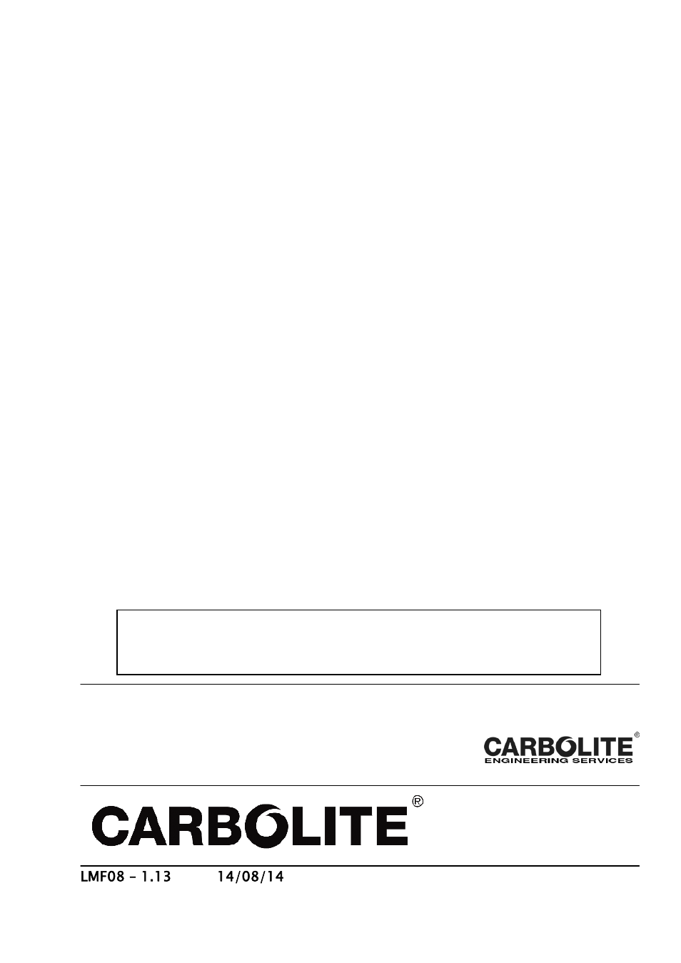 Carbolite STF Series User Manual | Page 20 / 20