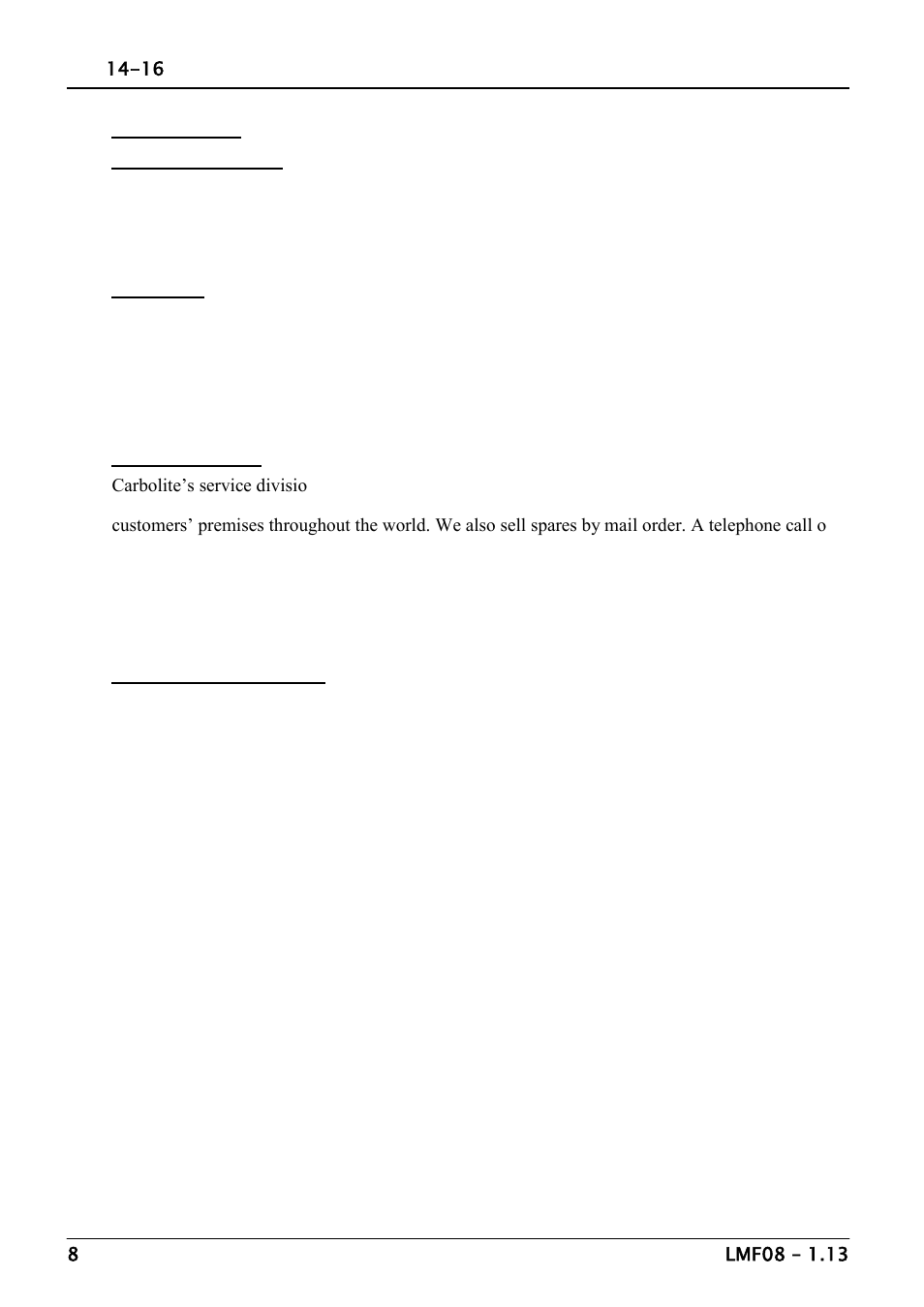 Maintenance | Carbolite STF Series User Manual | Page 8 / 20