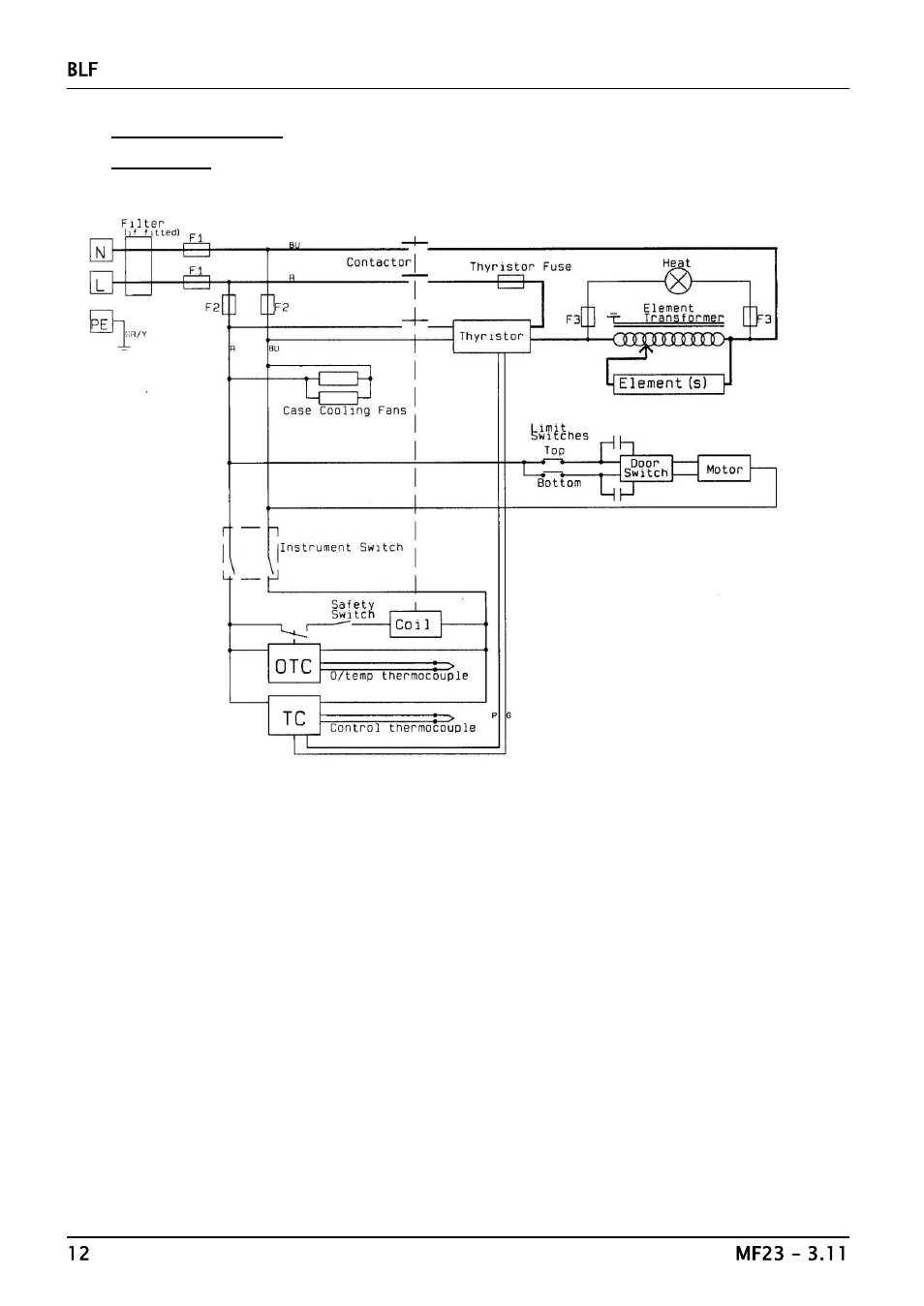 Circuit diagrams | Carbolite BLF 18/21 User Manual | Page 12 / 16